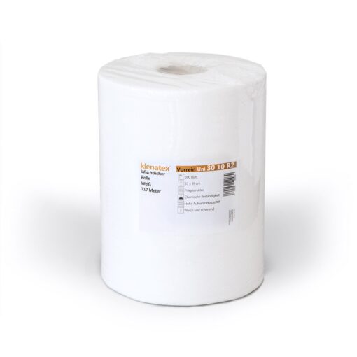 klenatex® Wischtücher für Reinigung+Hygiene Vorrein 3010 300 Blatt 31x39 cm Großrolle